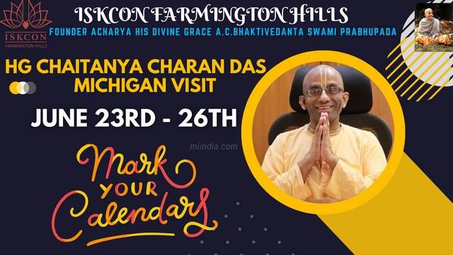 Hg Chaitanya Charan Das Michigan Visit