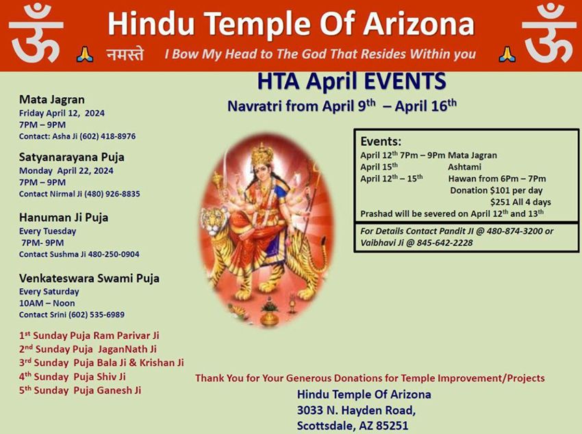 Mata Jagran | Hindu Temple Of Arizona
