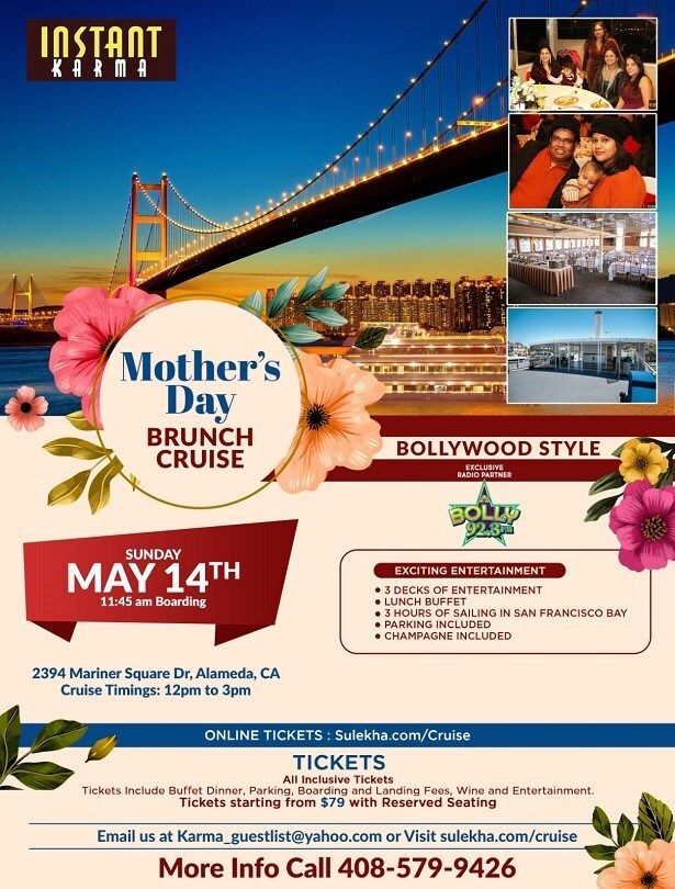 San Francisco Mothers Day Lunch Cruise Bollywood Style