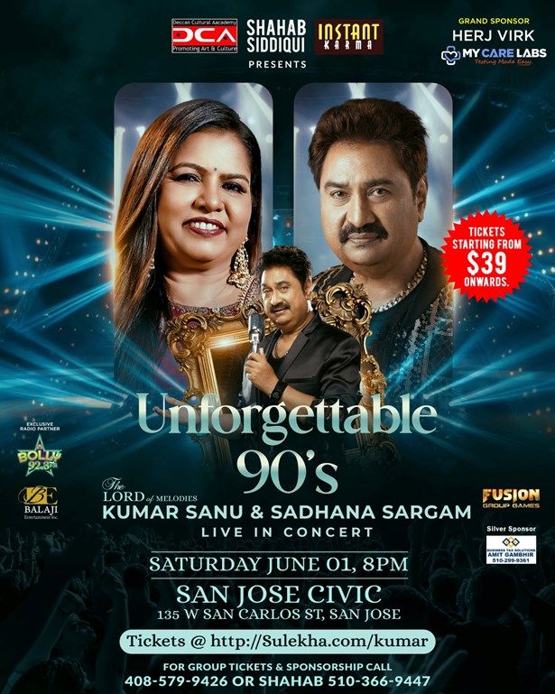 Unforgettable 90s Kumar Sanu And Sadhana Sargam Live In Concert Bay Area