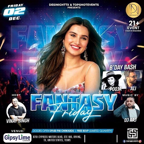 Fantasy Friday Bollywood Night