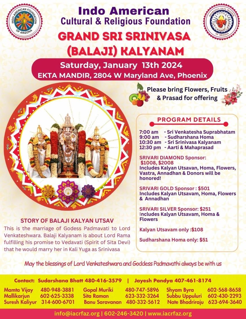 Grand Sri Srinivasa (Balaji) Kalyanam