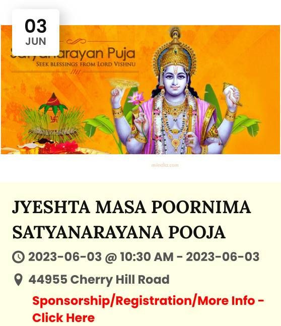 Poornima Satyaranarayana Pooja