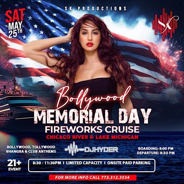 Memorial Day Bollywood Fireworks Cruise