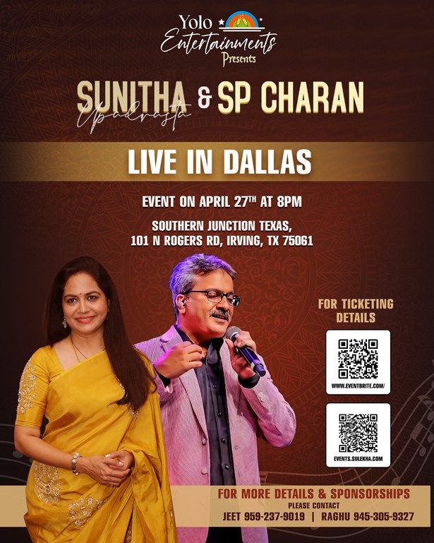 Sunitha Upadrasta & Sp Charan Live In Dallas