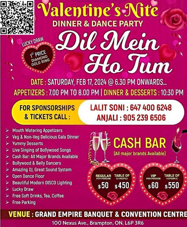 Valentines Night Dinner And Dance Party Dil Mein Ho Tum