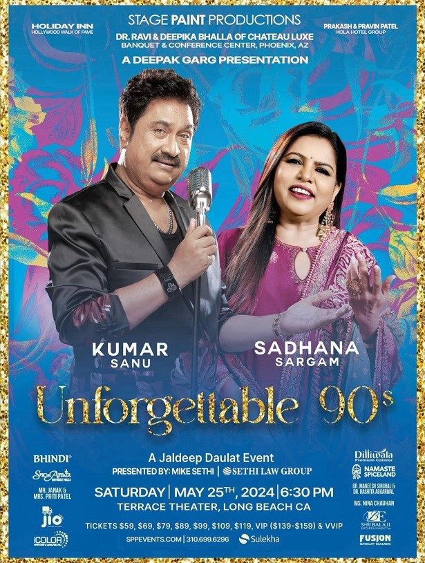 Unforgettable 90s  Kumar Sanu & Sadhana Sargam Live In Concert Los Angeles