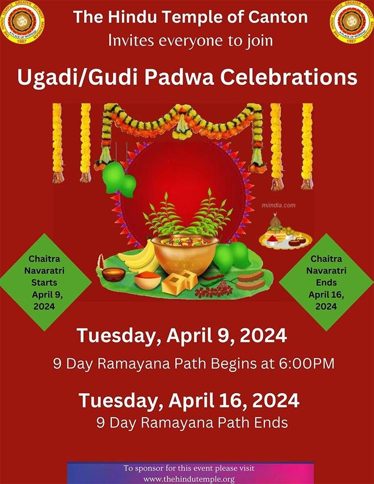 Ugadi & Gudi Padwa Celebrations @ The Hindu Temple Of Canton