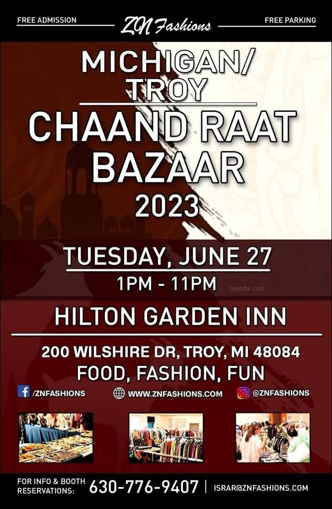 Zn Fashions Michigan Chaand Raat Bazaar 2023