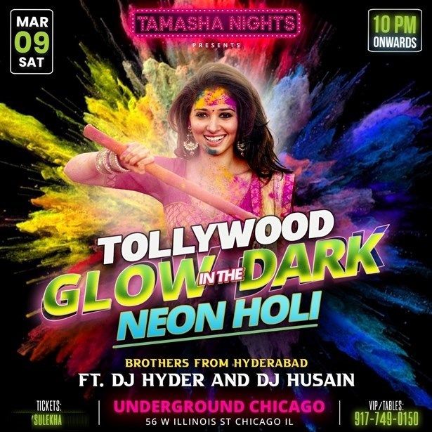 Tollywood Glow In The Dark Neon Holi