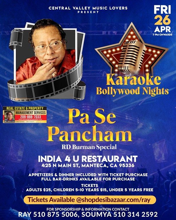 Pa Se Pancham  Central Valley Karaoke Rd Burman Special