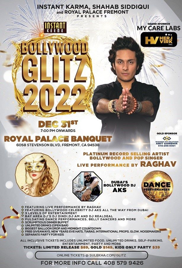 BOLLYWOOD GLITZ 2022- New Years Eve Party Feat Raghav, Dubai Bollywood DJ AKS