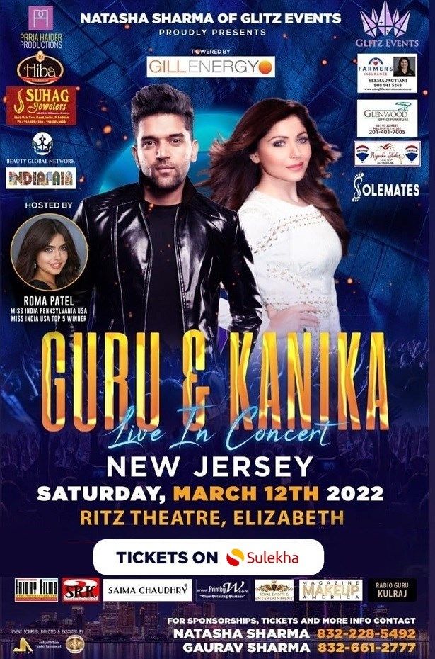 Guru Randhawa and Kanika Kapoor 2022 - New Jersey