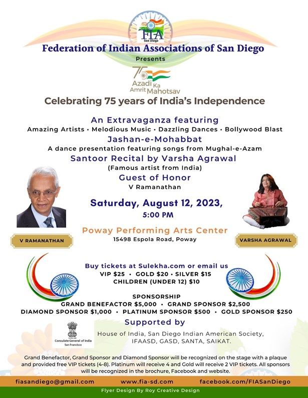 Fia San Diego India's Independence Day  Azadi Ka Amrit Mahotsav