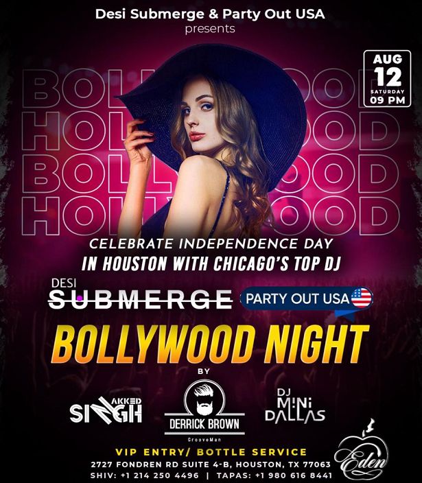Submerge Party Out Usa Bollywood Night