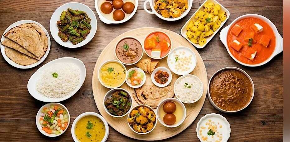 Traditional Indian Vegetarian Dinner