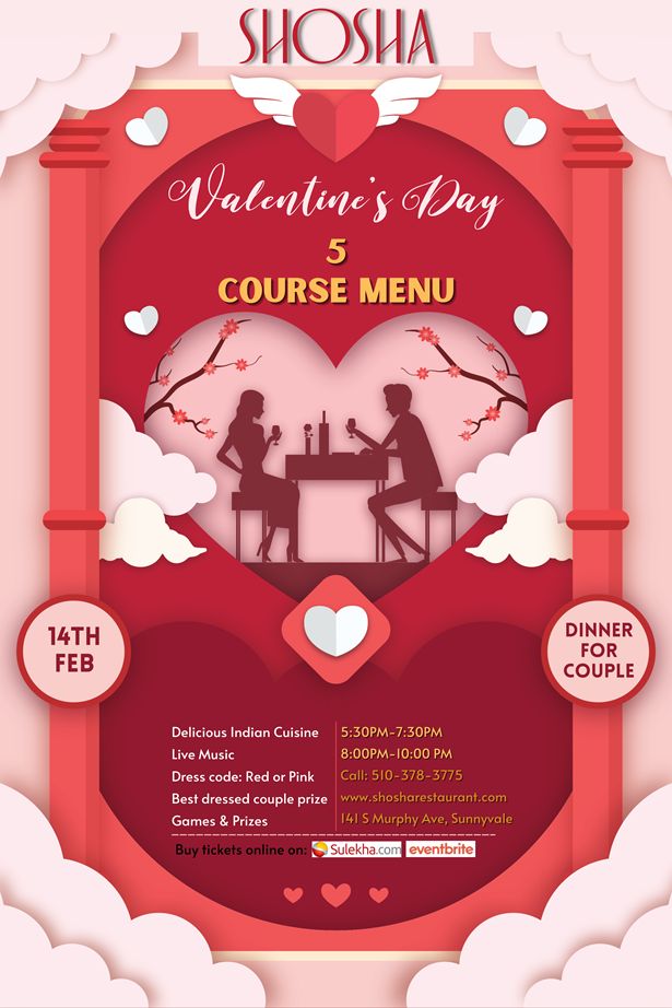 Valentines Day 5 Course Dinner