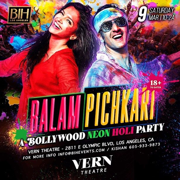 Balam Pichkari  Bollywood Neon Holi Party