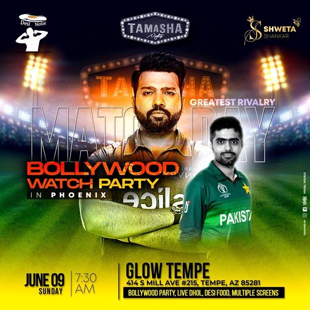 Az Bollywood Cricket Watch Party At Glow Tempe