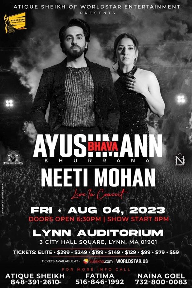 Ayushmann Khurrana And Neeti Mohan Live In Boston 2023