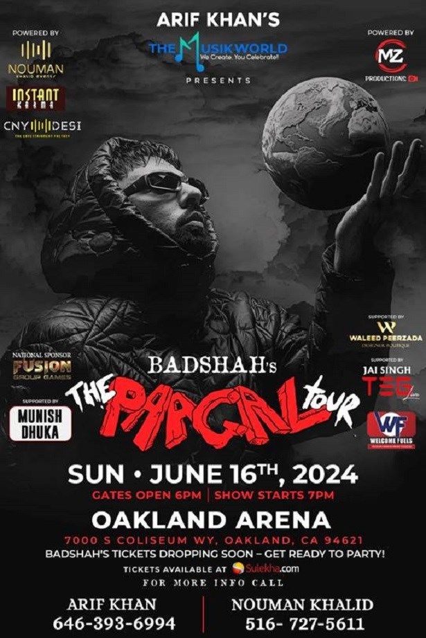 Badshah's The Paagal Tour In Bay Area 2024