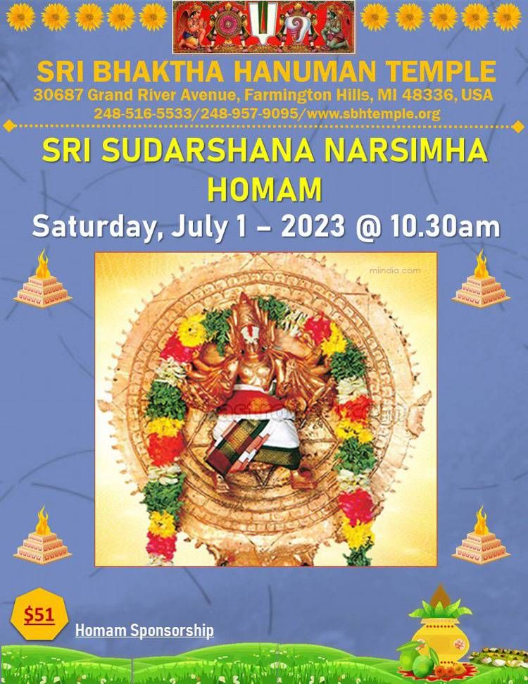 Sri Sudarshana Narsimha Homam @ Sri Bhaktha Hanuman Temple