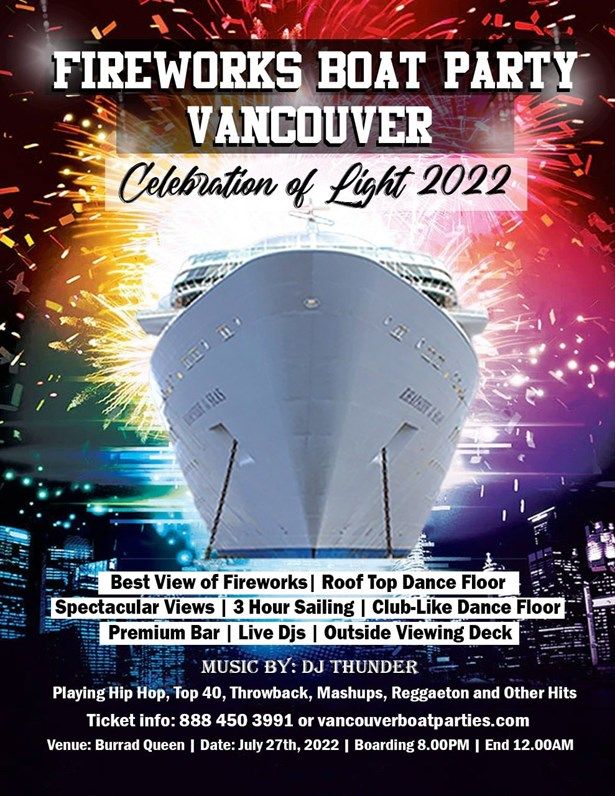 Fireworks Boat Party Vancouver
