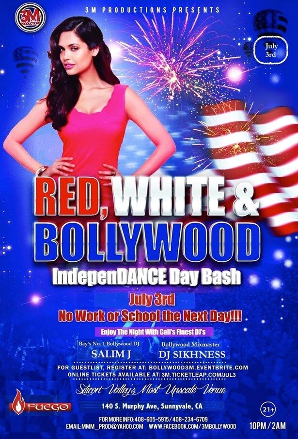 Red White Bollywood Independence Day Bash