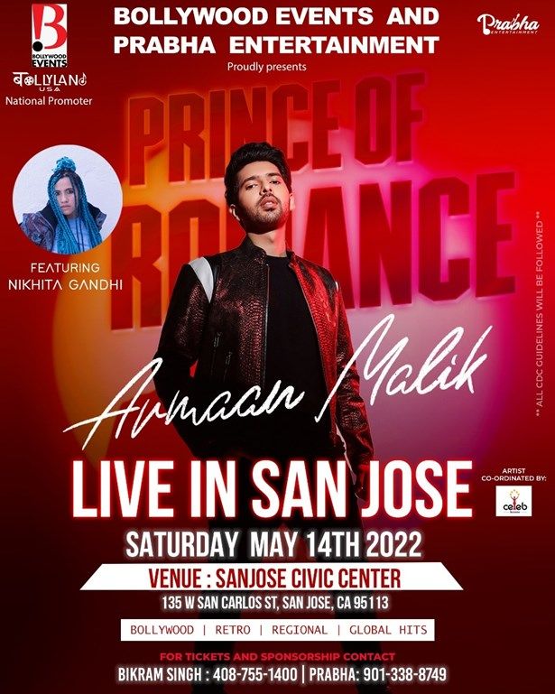 Armaan Malik live in San Jose Featuring Nikhita Gandhi