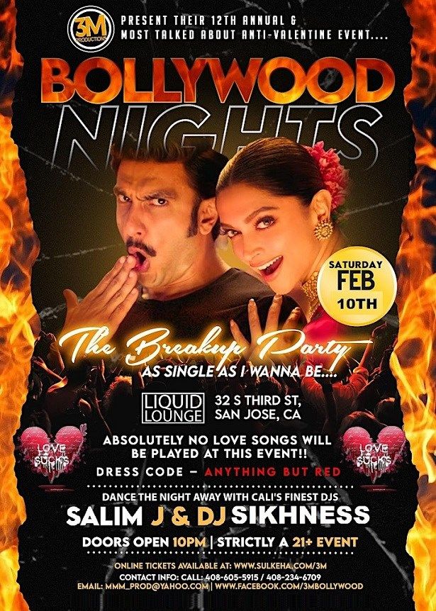 Bollywood Nights Anti-valentine Bash