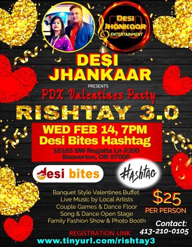 Pdx Valentines Bollywood Party Rishtay 3.0