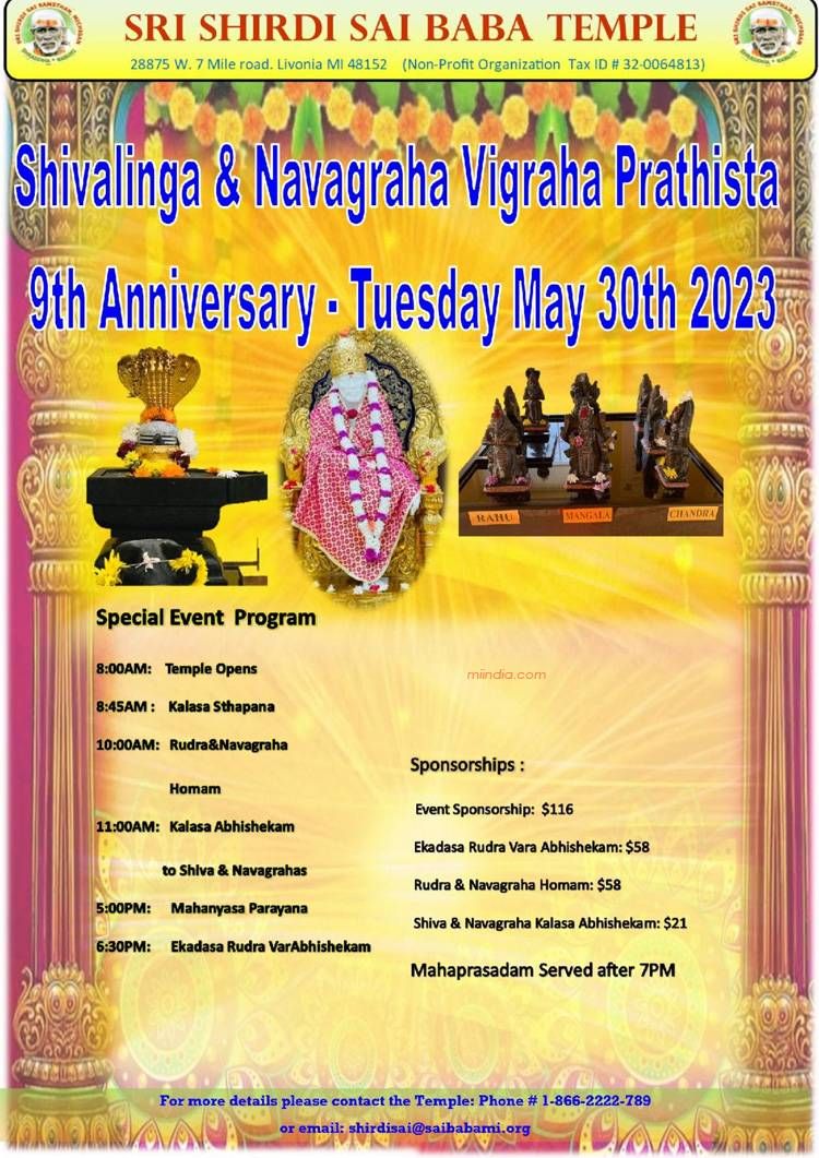 Shivalinga & Navagraha Vigraha Prathista 9th Anniversary