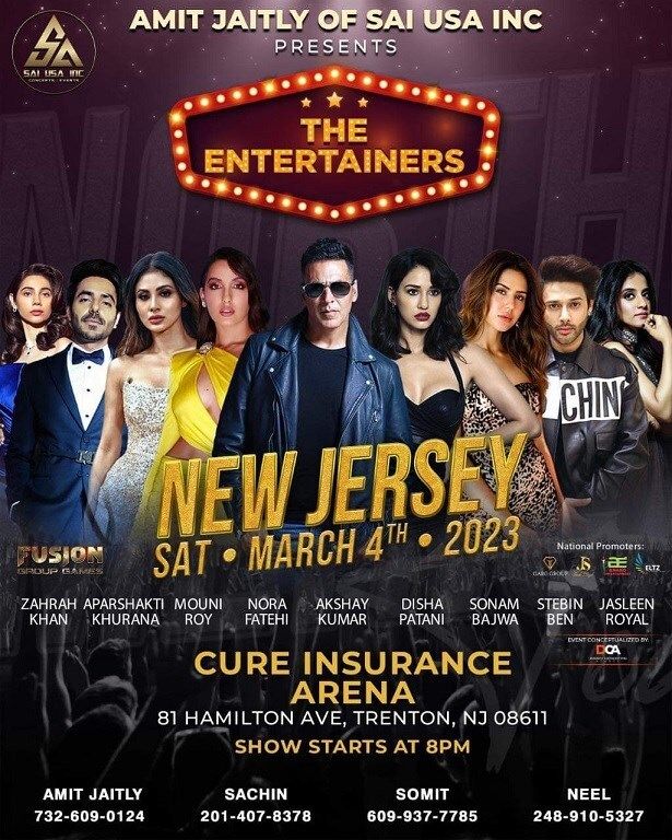 The Entertainers  Akshay Kumar And Team Live In New Jersey 2023