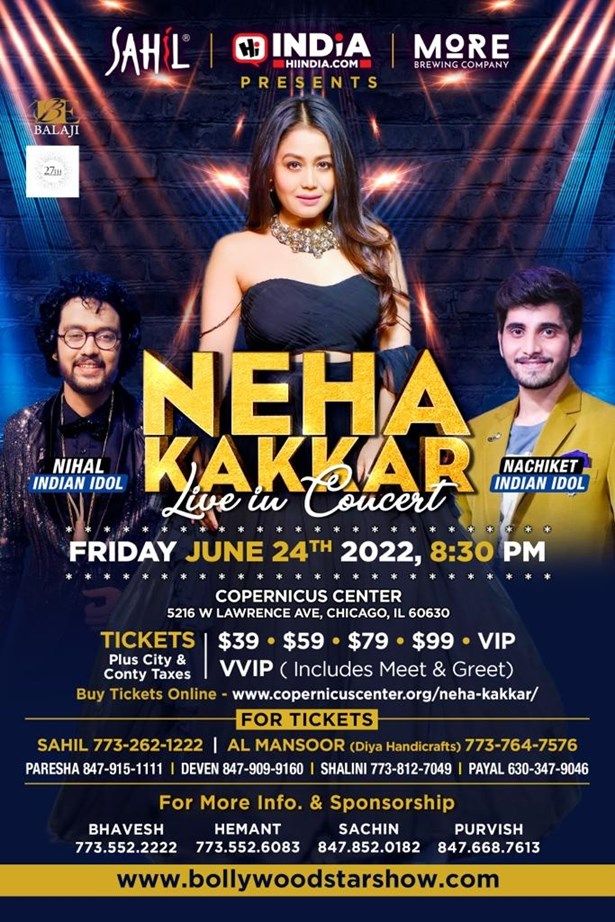 Neha Kakkar With Indian Idols 2022 In Chicago