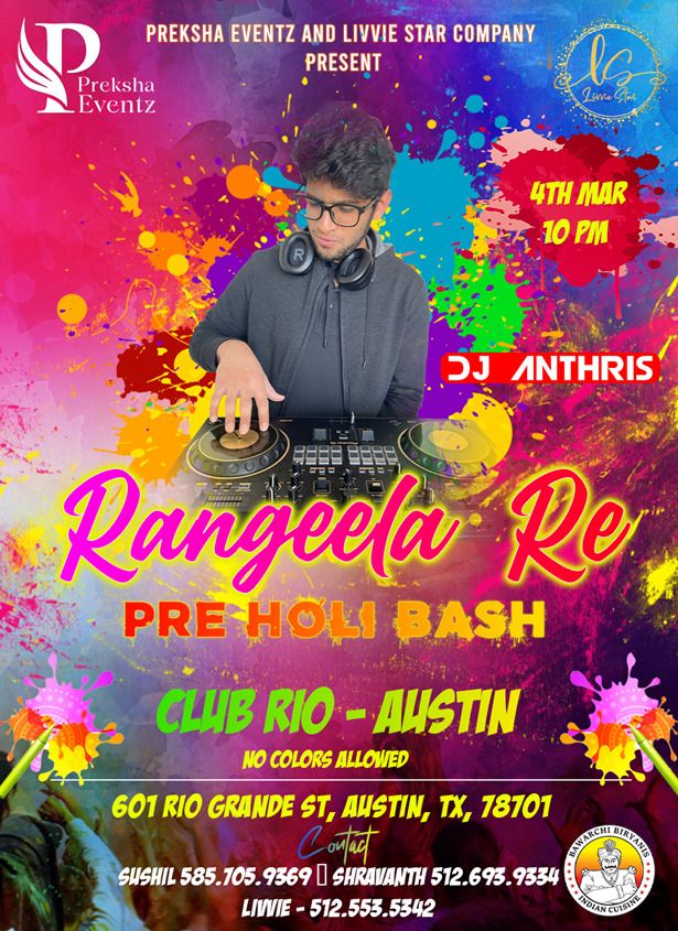 Rangeela Re Pre Holi Bash Party