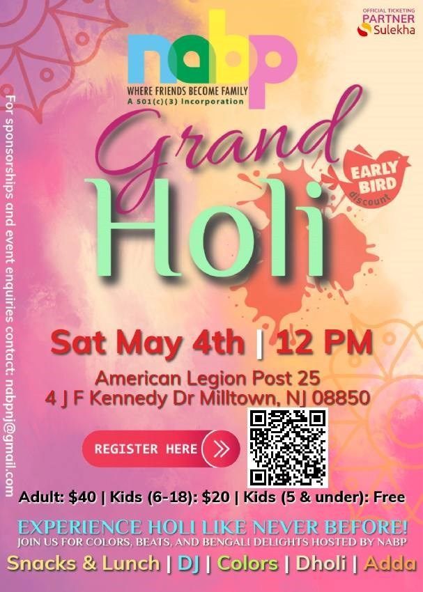 Grand Holi In New Jersey