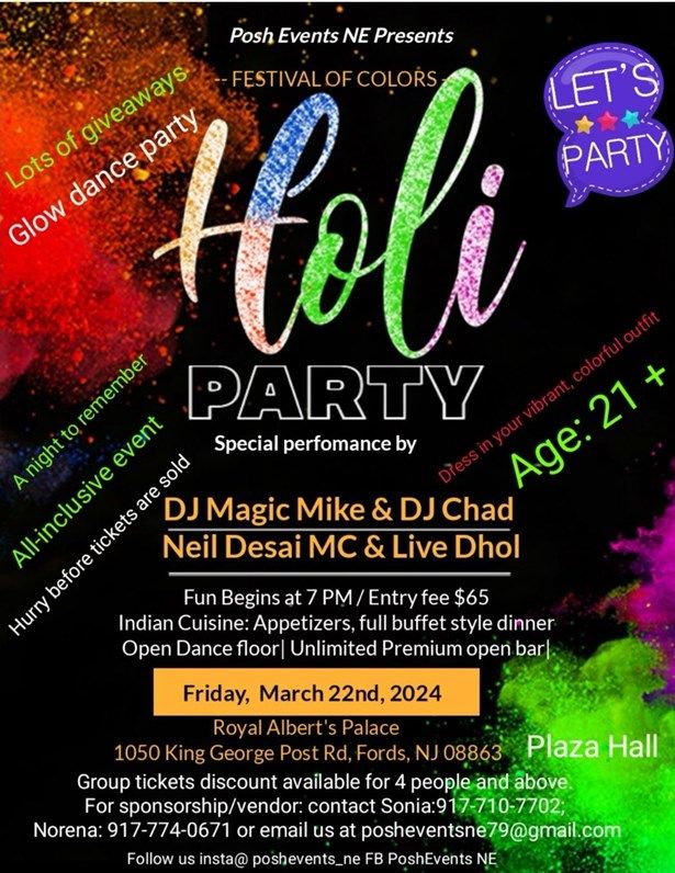 Holi Party 2024 In New Jersey