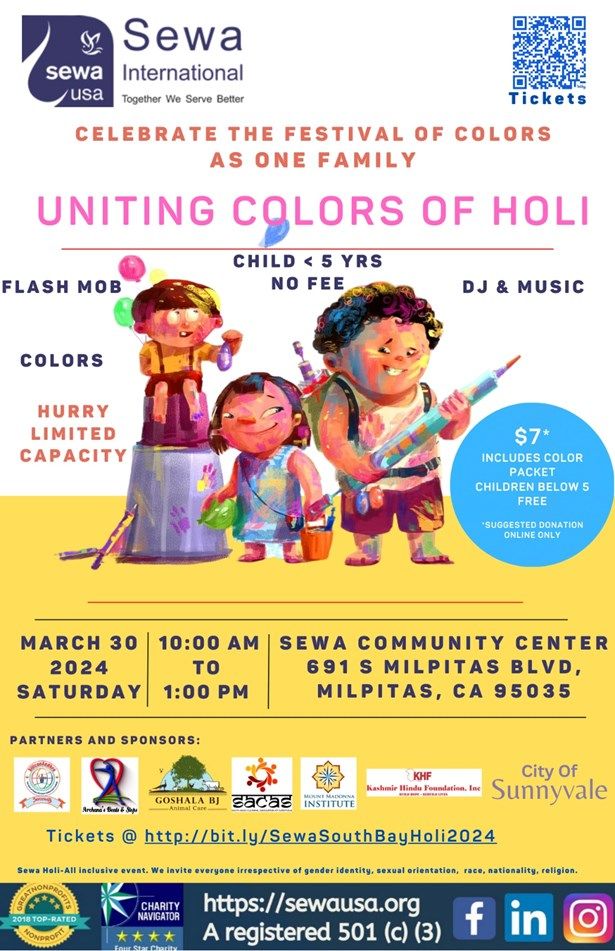 Sewa International South Bay Holi March 30 2024 Live Music