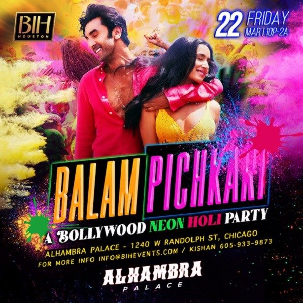 Balam Pichkari: Bollywood Neon Holi Party