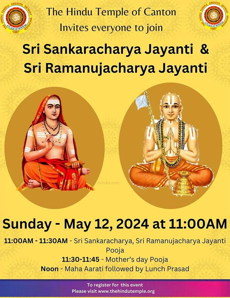 Sri Sankaracharya Jayanti & Sri Ramanujacharya Jayanti